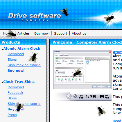 Fly on Desktop v1.00 (2011) PC - Реалистичные мухи на мониторе компьютера